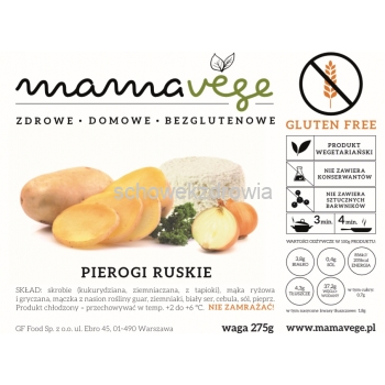 Pierogi z serem i ziemniakami (ruskie) bezglutenowe . 275 g-na zamówienie