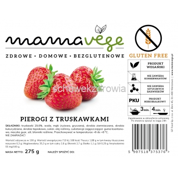 Pierogi z truskawkami bezglutenowe, Wegan 275 g- na zamówienie-sezonowo