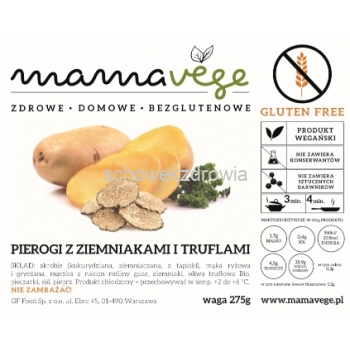 Pierogi z ziemniakami i oliwą truflową bezglutenowe, Wegan 275g- na zamówienie