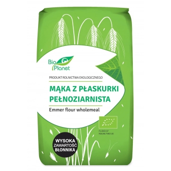 MĄKA Z PŁASKURKI PEŁNOZIARNISTA BIO 500 g