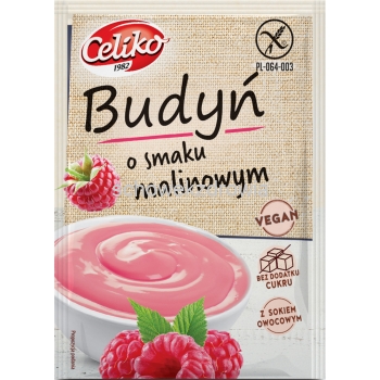 Budyń o smaku malinowym bez cukru, bez glutenu  40g